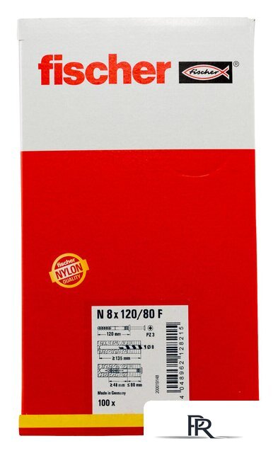 Дюбель-гвоздь Fischer N 8 x 120/80 F 513704 (100 шт) - Изображение №3 — Интернет-магазин ПроЗаказ