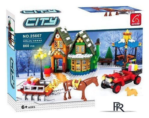 Конструктор Ausini Домик Санты 25607 3548631 - Изображение №1 — Интернет-магазин ПроЗаказ