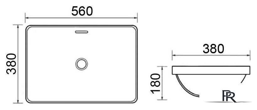 Умывальник Roxen Axel 570255 - Изображение №2 — Интернет-магазин ПроЗаказ