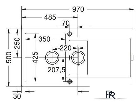 Кухонная мойка Franke Maris MRG 651-97 114.0693.531 (матовый черный) - Изображение №3 — Интернет-магазин ПроЗаказ