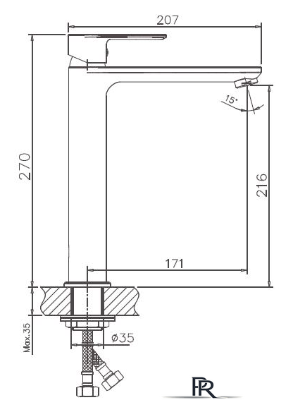 Смеситель Haiba HB11505-8 (белый/хром) - Изображение №2 — Интернет-магазин ПроЗаказ