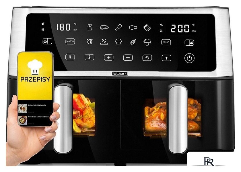 Аэрогриль (аэрофритюрница) Yoer DualCrisp AF02BK - Изображение №1 — Интернет-магазин ПроЗаказ