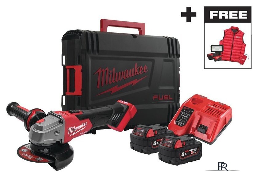 Угловая шлифмашина Milwaukee FSAG125XBMC-502X 4933499453 (с 2-мя АКБ, кейс) - Изображение №1 — Интернет-магазин ПроЗаказ