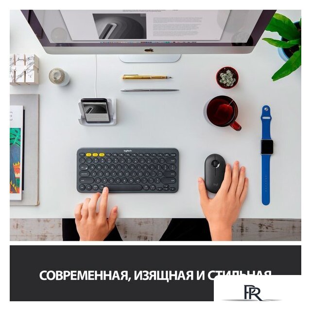 Мышь Logitech M350 Pebble (графит) - Изображение №3 — Интернет-магазин ПроЗаказ