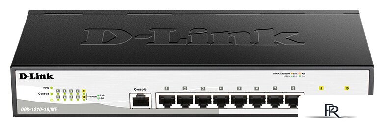 Управляемый коммутатор 2-го уровня D-Link DGS-1210-10/ME/B2A - Изображение №1 — Интернет-магазин ПроЗаказ