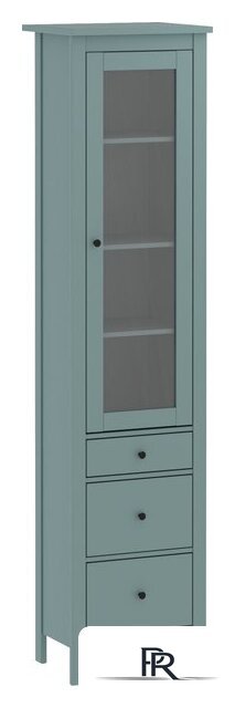 Шкаф-витрина Mio Tesoro Сага 50 2.08.07.120.6 (темно-бирюзовый) - Изображение №1 — Интернет-магазин ПроЗаказ