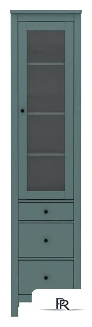 Шкаф-витрина Mio Tesoro Сага 50 2.08.07.120.6 (темно-бирюзовый) - Изображение №2 — Интернет-магазин ПроЗаказ