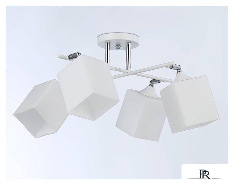 Люстра средней высоты Ambrella light TR303083/4 WH/CH/FR (белый/хром/белый матовый) - Изображение №3 — Интернет-магазин ПроЗаказ