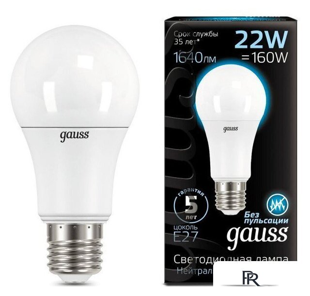Светодиодная лампочка Gauss LED A70 E27 22 Вт 4100К 102502222 - Изображение №1 — Интернет-магазин ПроЗаказ