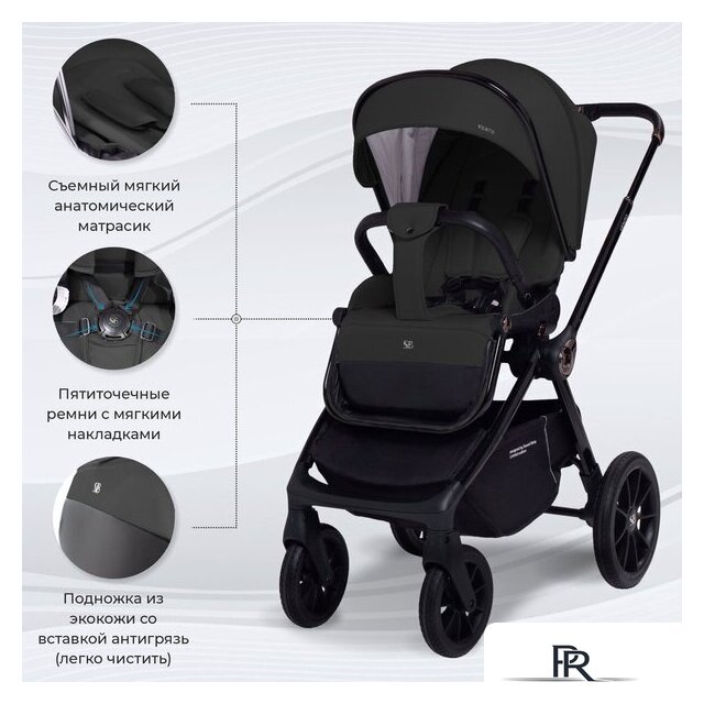 Универсальная коляска Sweet Baby Vento 2в1 (черный) - Изображение №9 — Интернет-магазин ПроЗаказ