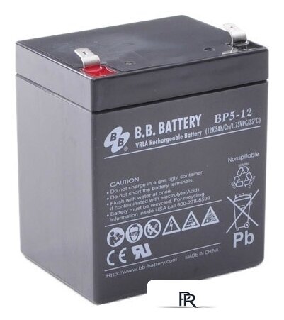 Аккумулятор для ИБП B.B. Battery BP5-12 (12В/5 А·ч) - Изображение №1 — Интернет-магазин ПроЗаказ