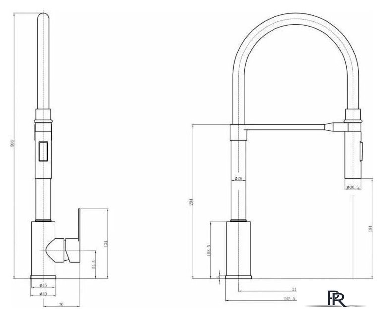 Смеситель Fashun A54511-8 - Изображение №3 — Интернет-магазин ПроЗаказ