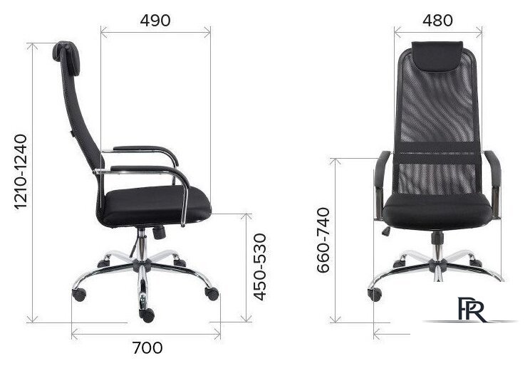 Офисное кресло Everprof EP-708 (сетчатая ткань/черный) - Изображение №6 — Интернет-магазин ПроЗаказ