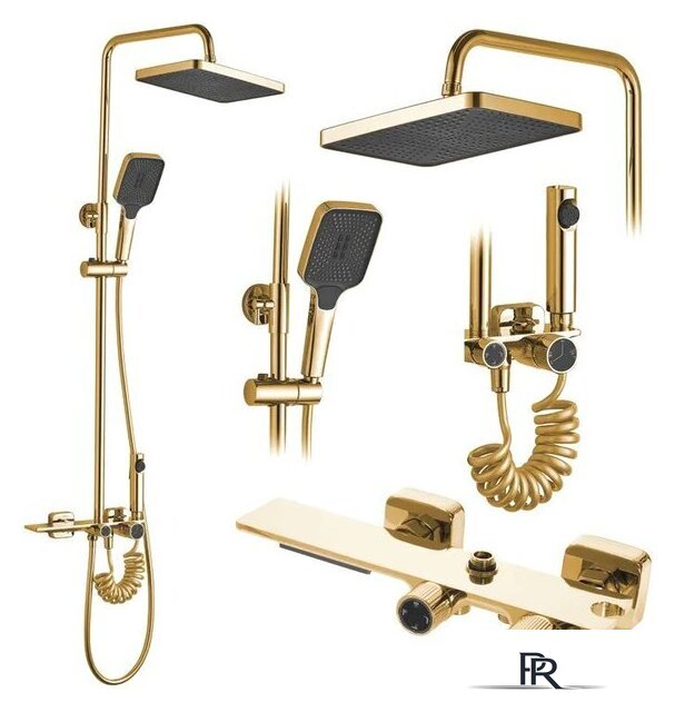 Душевая система  Rea Helix Gold REA-P6619 - Изображение №1 — Интернет-магазин ПроЗаказ
