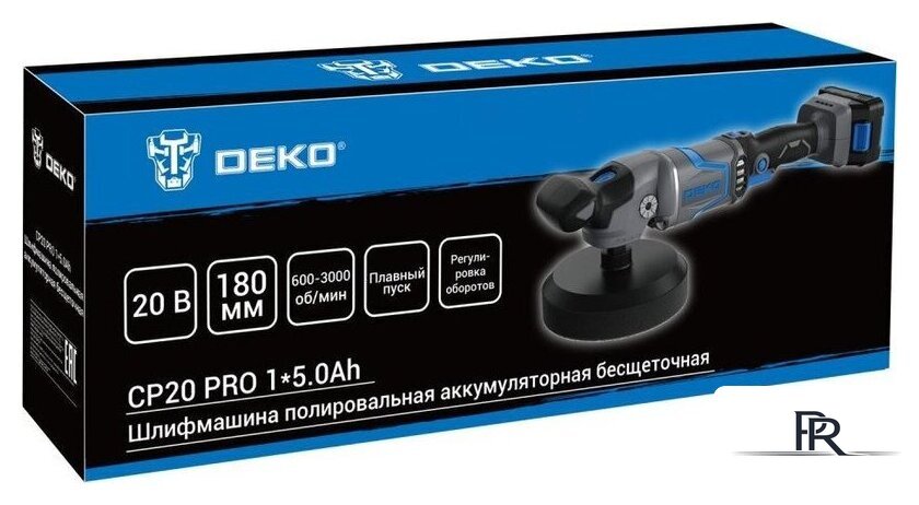Полировальная машина Deko CP20 PRO 084-1087 (с 1-им АКБ) - Изображение №6 — Интернет-магазин ПроЗаказ