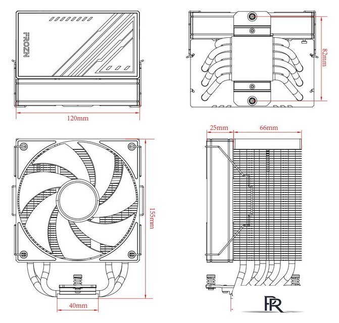 Кулер для процессора ID-Cooling Frozn A610 Black - Изображение №7 — Интернет-магазин ПроЗаказ