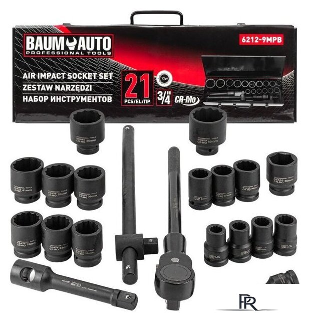 Универсальный набор инструментов BaumAuto BM-6212-9MPB (21 предмет) - Изображение №1 — Интернет-магазин ПроЗаказ