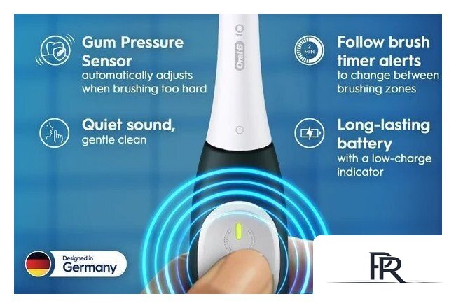 Электрическая зубная щетка Oral-B iO2 Electric Toothbrush with Travel Case (Night Black) - Изображение №5 — Интернет-магазин ПроЗаказ
