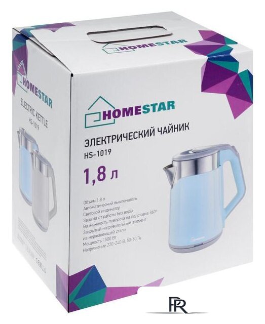 Электрический чайник HomeStar HS-1019 (стальной/розовый) - Изображение №9 — Интернет-магазин ПроЗаказ