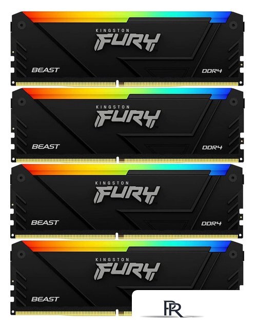 Оперативная память Kingston FURY Beast RGB 4x16ГБ DDR4 2666 МГц KF432C16BB2AK4/64 - Изображение №2 — Интернет-магазин ПроЗаказ