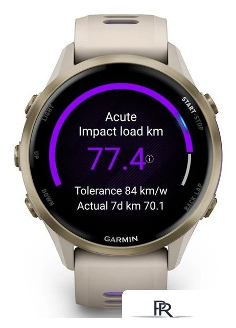 Умные часы Garmin Forerunner 970 47 мм (бежевый/фиолетовый) - Изображение №4 — Интернет-магазин ПроЗаказ