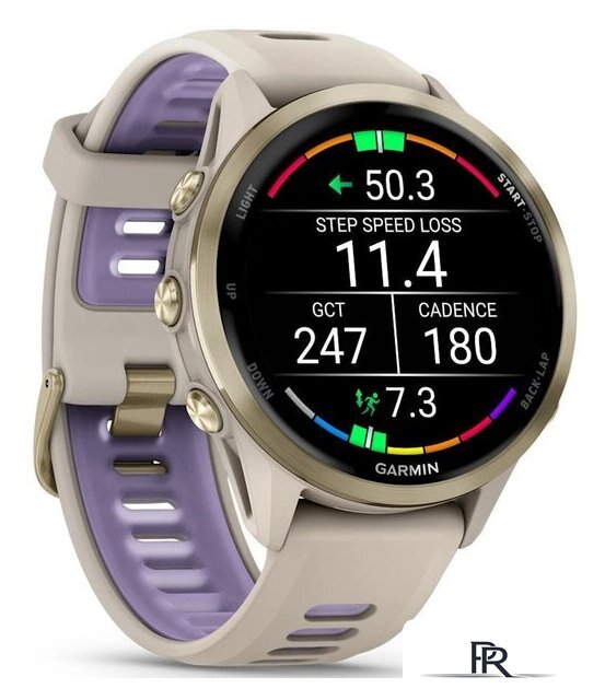 Умные часы Garmin Forerunner 970 47 мм (бежевый/фиолетовый) - Изображение №3 — Интернет-магазин ПроЗаказ