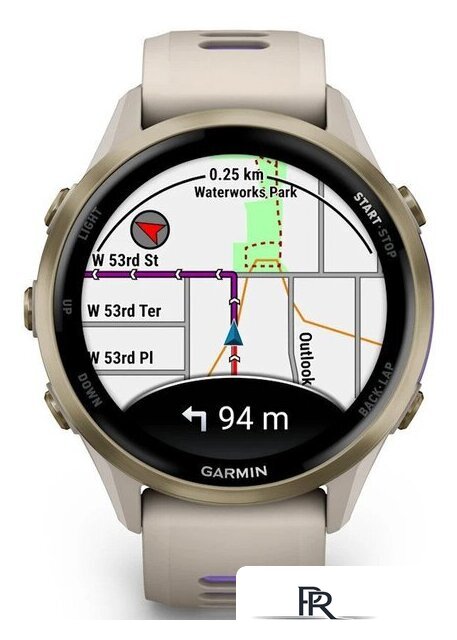 Умные часы Garmin Forerunner 970 47 мм (бежевый/фиолетовый) - Изображение №2 — Интернет-магазин ПроЗаказ