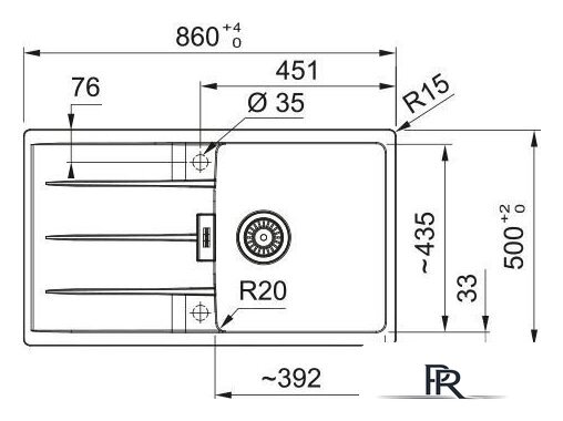 Кухонная мойка Franke Centro CNG 611-86 114.0757.424 (черный матовый) - Изображение №3 — Интернет-магазин ПроЗаказ