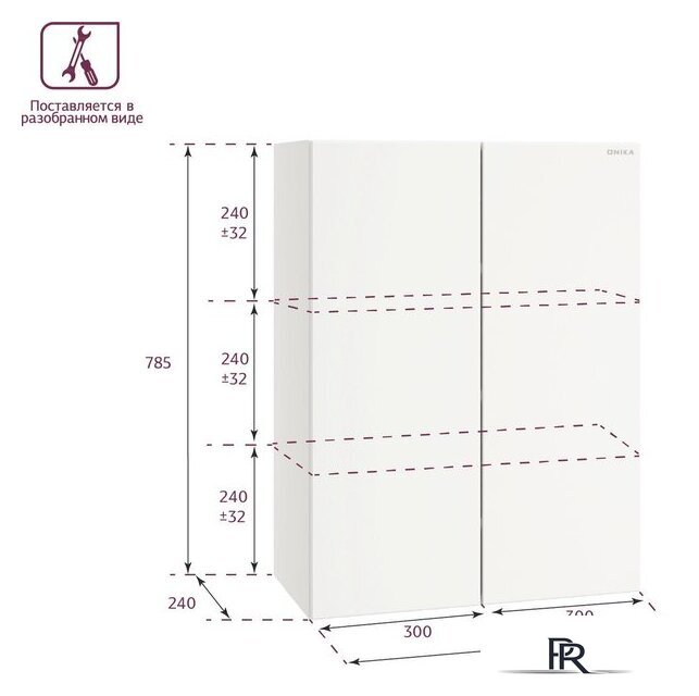  Onika Шкаф для ванной Маркус 60 (306704) - Изображение №4 — Интернет-магазин ПроЗаказ