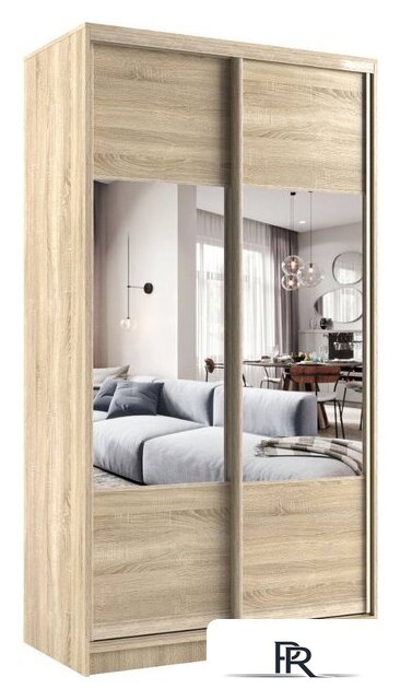 Шкаф-купе Евва 138 SSH.01 АЭП ШК.2 02 (дуб сонома/дуб шато) - Изображение №1 — Интернет-магазин ПроЗаказ