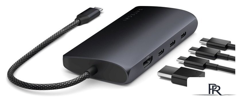 Док-станция Satechi USB-C Multiport Adapter 8K With Ethernet V3 ST-P8KED (черный) - Изображение №5 — Интернет-магазин ПроЗаказ