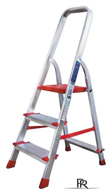 Лестница-стремянка Новая высота NV 511 алюминиевая индустриальная 3 ступени - Изображение №1 — Интернет-магазин ПроЗаказ