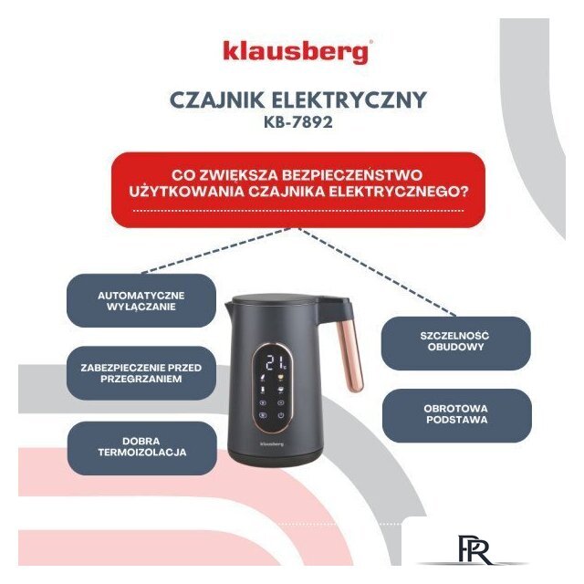 Электрический чайник Klausberg KB-7892 - Изображение №7 — Интернет-магазин ПроЗаказ