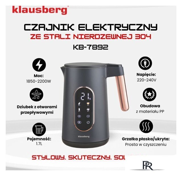 Электрический чайник Klausberg KB-7892 - Изображение №2 — Интернет-магазин ПроЗаказ