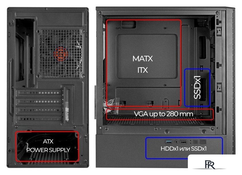 Корпус Ginzzu CL405 - Изображение №6 — Интернет-магазин ПроЗаказ