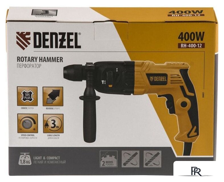 Перфоратор Denzel RH-400-12 - Изображение №10 — Интернет-магазин ПроЗаказ