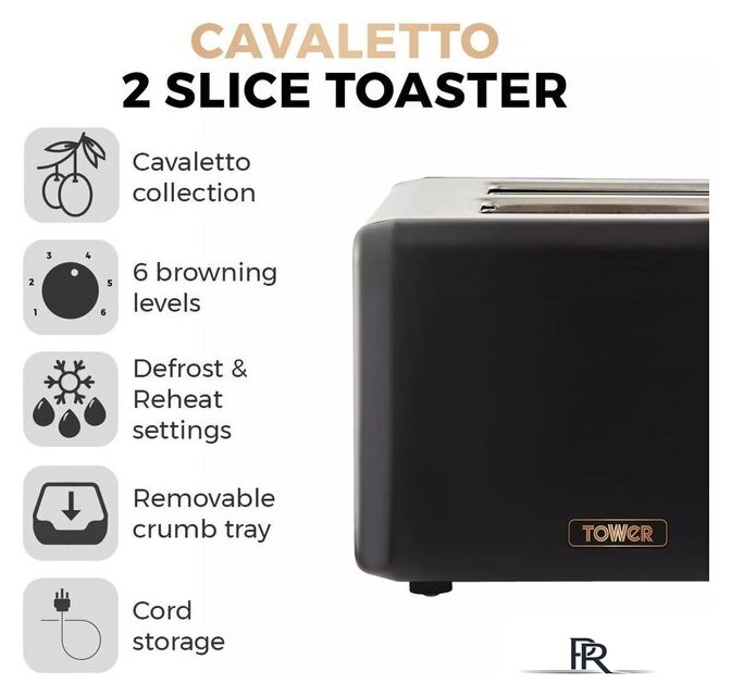 Тостер Tower Cavaletto T20036RG - Изображение №4 — Интернет-магазин ПроЗаказ