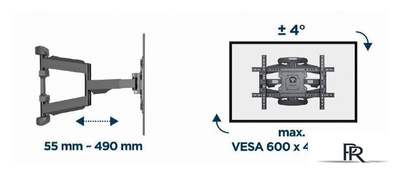 Кронштейн для телевизора Gembird WM-75ST-02 - Изображение №6 — Интернет-магазин ПроЗаказ