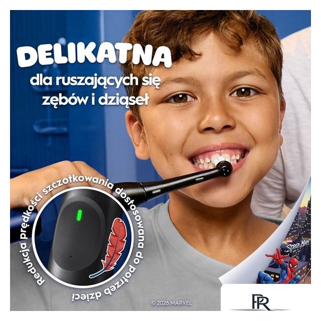 Электрическая зубная щетка Oral-B iO Kids Marvel Spiderman с футляром (черный) - Изображение №7 — Интернет-магазин ПроЗаказ