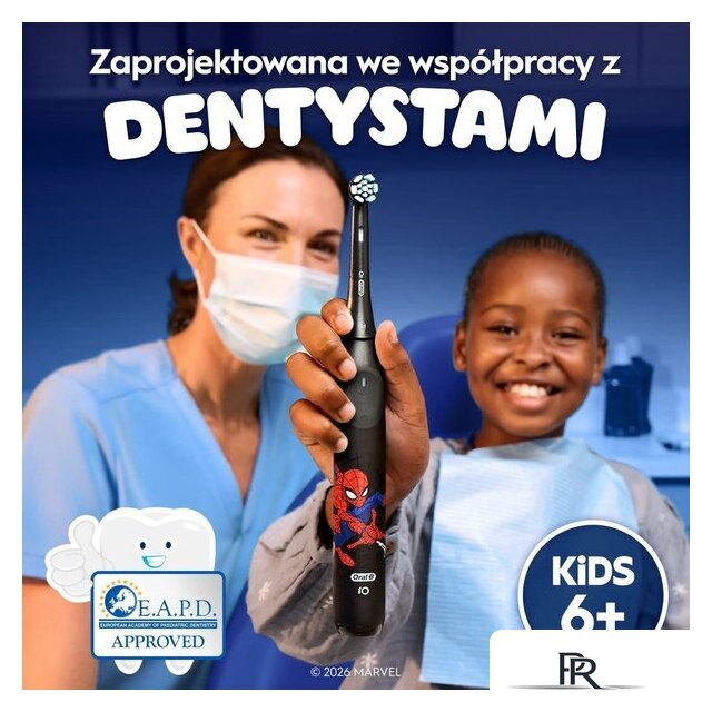 Электрическая зубная щетка Oral-B iO Kids Marvel Spiderman с футляром (черный) - Изображение №3 — Интернет-магазин ПроЗаказ