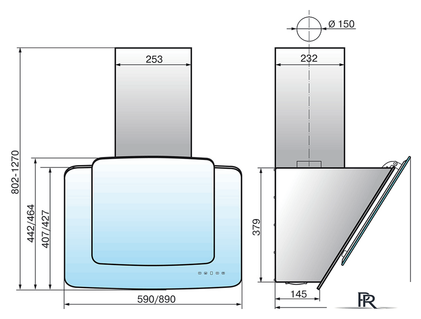 Кухонная вытяжка Elikor КВАРЦ 90П-1000-Е4Д (белый) (934347) - Изображение №2 — Интернет-магазин ПроЗаказ