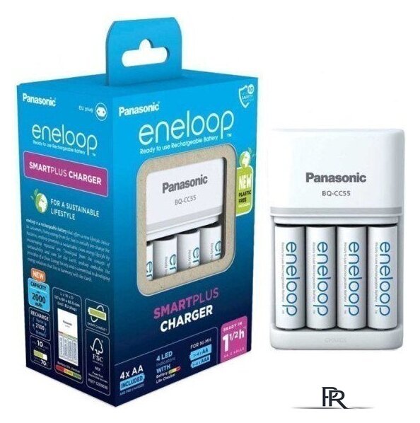 Аккумуляторы + зарядное Panasonic Smart & Quick Charger K-KJ55MCD40E (с аккумуляторами) - Изображение №1 — Интернет-магазин ПроЗаказ