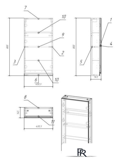  Cersanit Шкаф с зеркалом Moduo 40 LS-MOD40/WH - Изображение №2 — Интернет-магазин ПроЗаказ