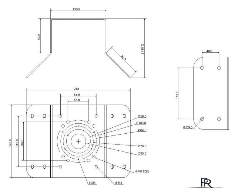 Крепление для камер видеонаблюдения Dahua DH-PFA151 - Изображение №6 — Интернет-магазин ПроЗаказ