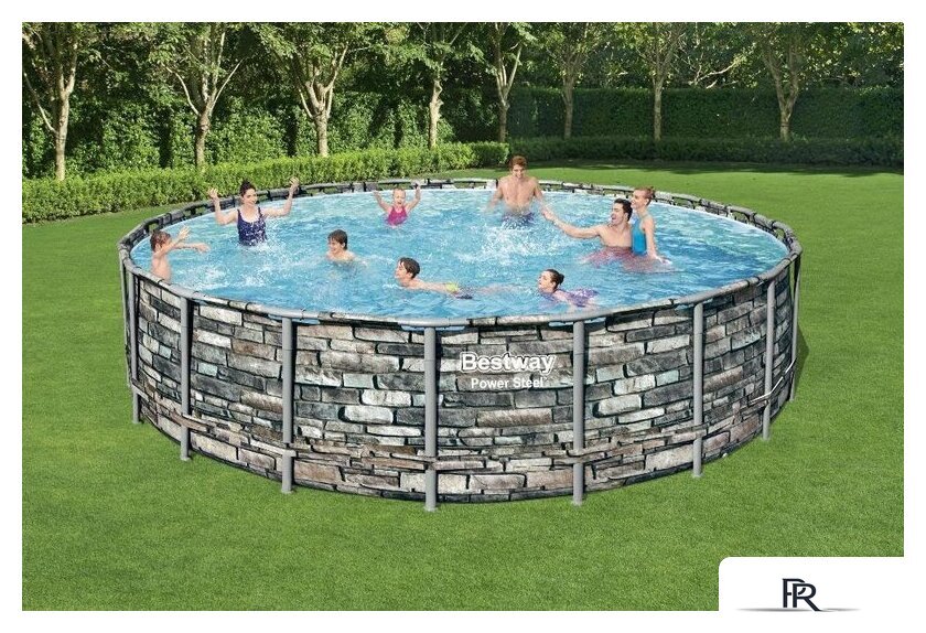 Каркасный бассейн Bestway Power Steel Камень 56883 (610x132) - Изображение №7 — Интернет-магазин ПроЗаказ