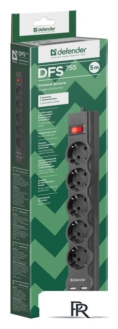 Сетевой фильтр Defender DFS 755 - Изображение №4 — Интернет-магазин ПроЗаказ