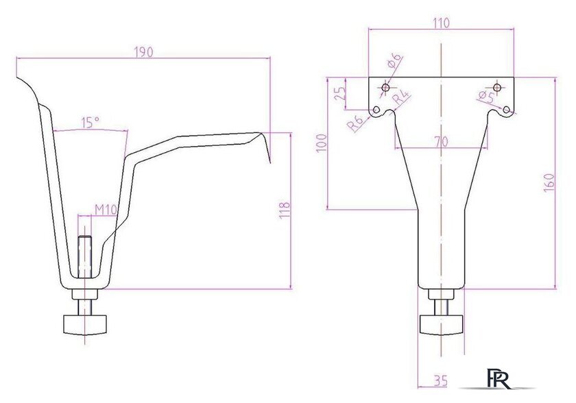 Ванна Lauter Brio 170 21S1700 (с ножками) - Изображение №21 — Интернет-магазин ПроЗаказ