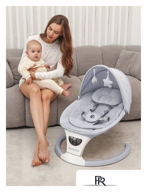 Шезлонг Amarobaby Teddy Swing AB24-22TED/11 (серый) - Изображение №7 — Интернет-магазин ПроЗаказ