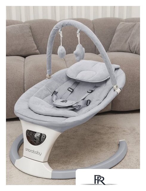 Шезлонг Amarobaby Teddy Swing AB24-22TED/11 (серый) - Изображение №5 — Интернет-магазин ПроЗаказ