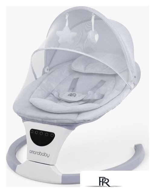 Шезлонг Amarobaby Teddy Swing AB24-22TED/11 (серый) - Изображение №2 — Интернет-магазин ПроЗаказ